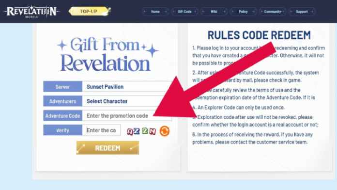 Revelation Mobile redeem codes