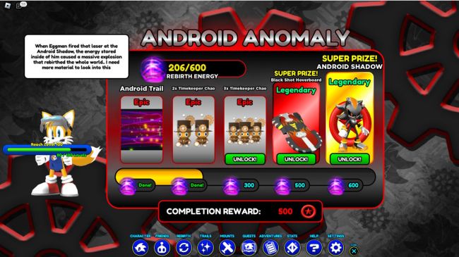 How to Unlock Android Shadow in Sonic Speed Simulator - Touch, Tap, Play