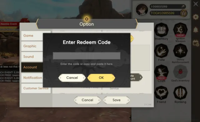 tower of god the great journey redeem code ios