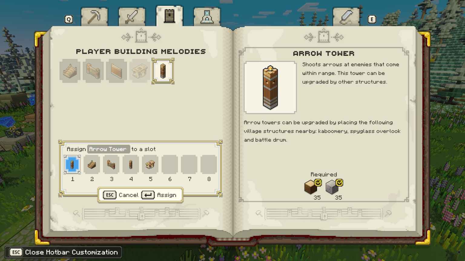 How to Customize Your Hot Bar in Minecraft Legends Upgrades Guide