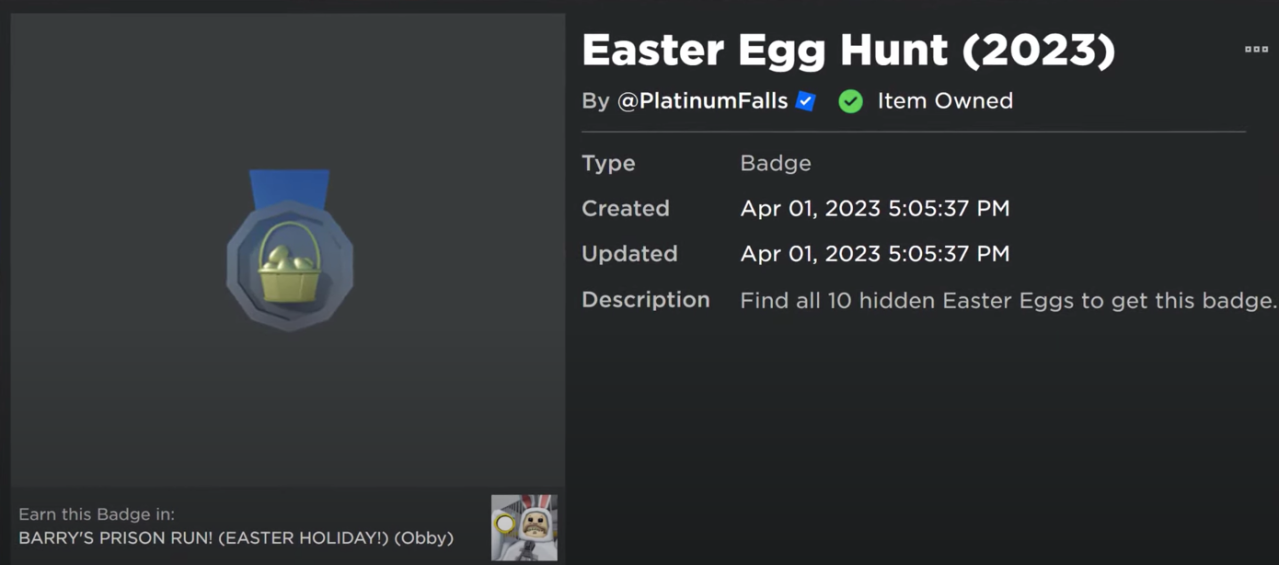 All Easter Egg Locations in Roblox Barry's Prison Run Touch, Tap, Play
