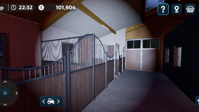 A horse barn in Farming Simulator 23.