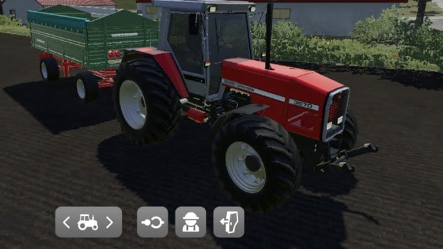 A tractor in Farming Simulator 23.
