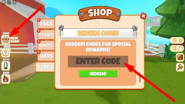 How to redeem codes in Roblox Chicken Life
