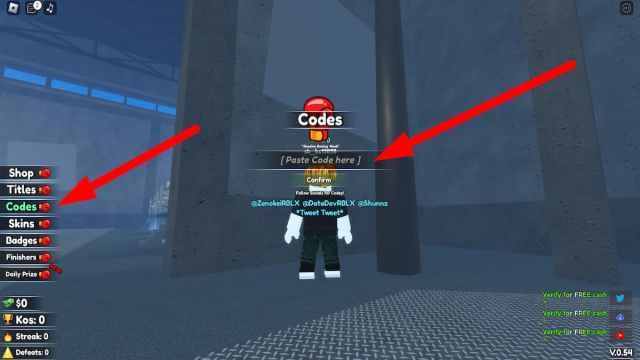 How to redeem codes in Shadow Boxing Fights