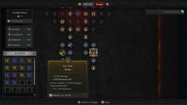 Paragon Board for Necromancer in Diablo 4