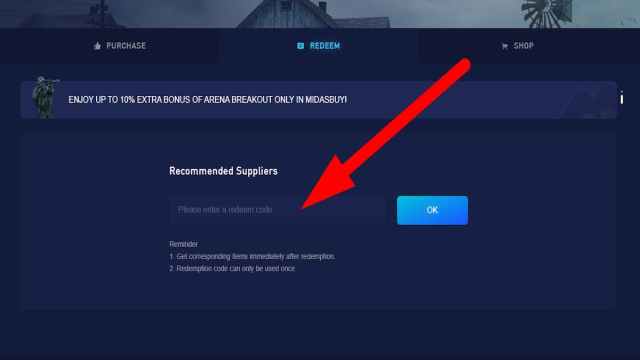 How to redeem codes in Arena Breakout