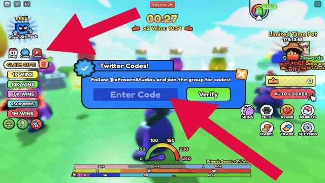 How to redeem codes in Grimace Race