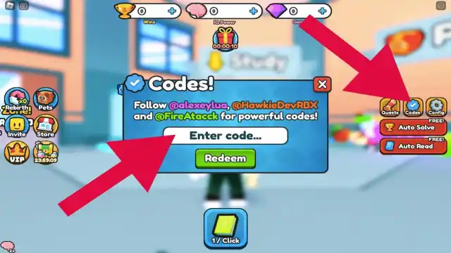 How to redeem codes in IQ Wars Simulator