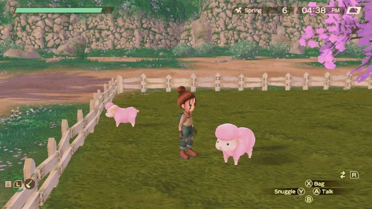 sheep in the pasture in story of seasons