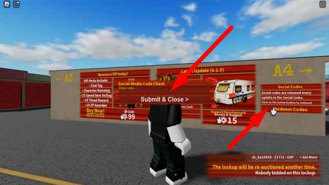 How to redeem codes in Roblox Lucky Lockups