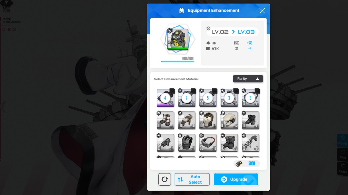 How to Upgrade Equipment in Goddess of Victory NIKKE Touch,