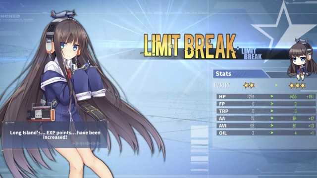 Limit breaking Long Island in Azur Lane.