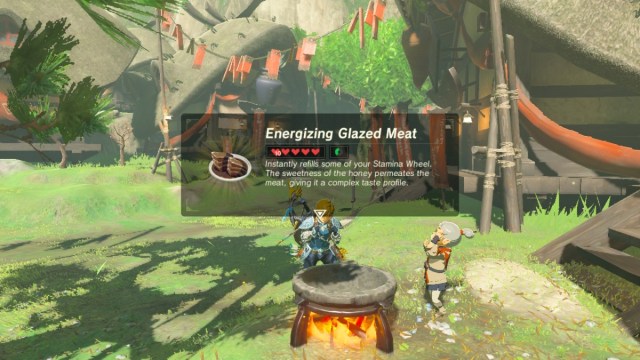 cooking glazed meat in breath of the wild