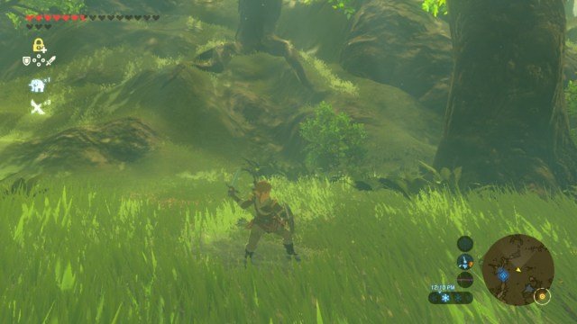 Using a sword in the korok forest