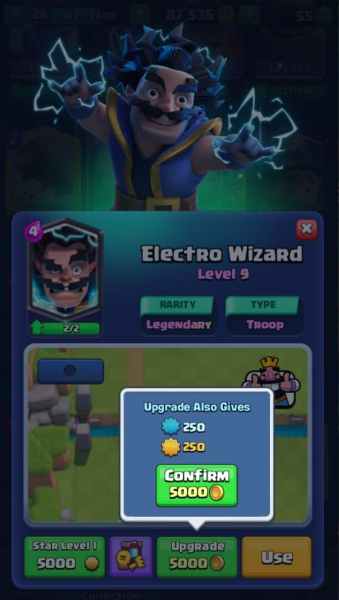 Clash Royale Upgrading cards