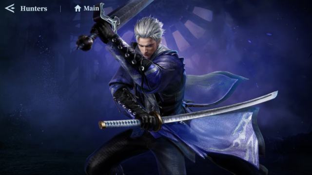 Nomadic Lightning (Vergil) in Devil May Cry: Peak of Combat