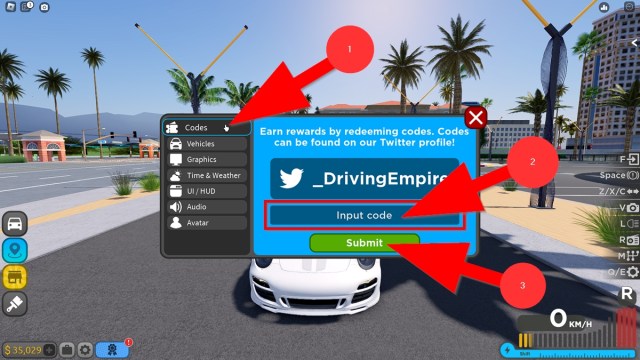 How to redeem Roblox - Driving Empire codes