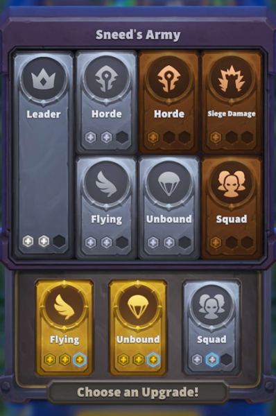 Army Upgrades From Dungeon in Warcraft Rumble