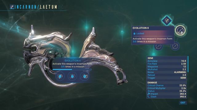 Although it's a pistol, Laetum counts among the most potent Incarnon weapons in Warframe.