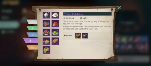 All Sea of Conquest Recipes | Cooking and Distillery Recipes Guide [Updated S1 & S2]